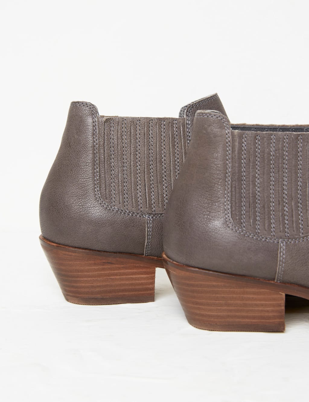 Leather Block Heel Ankle Boots image 4