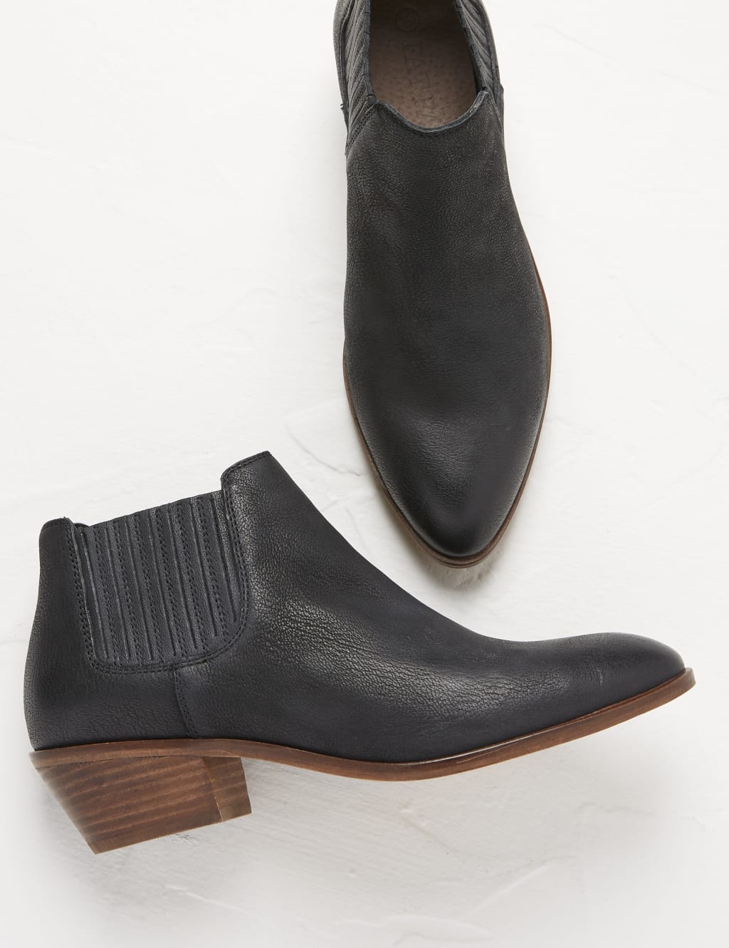Leather Block Heel Ankle Boots image 4