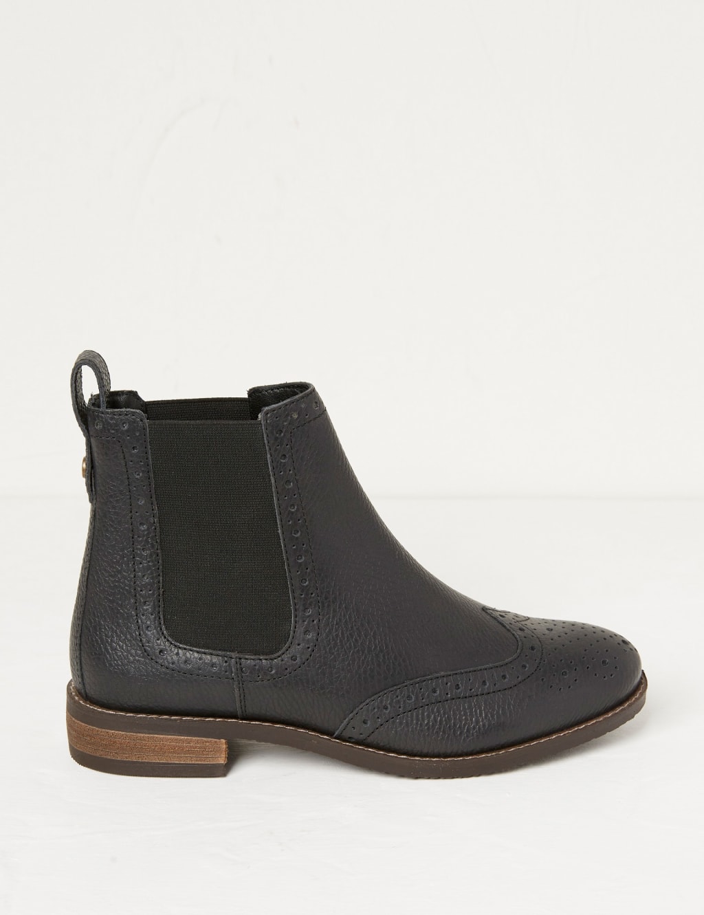 Leather Chelsea Block Heel Ankle Boots image 1
