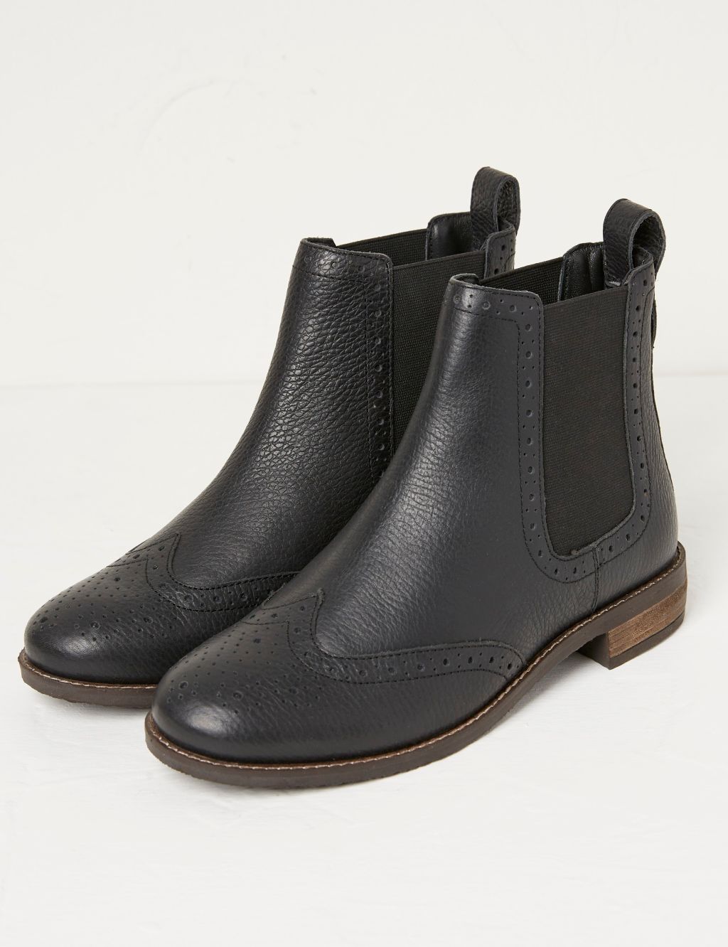 Leather Chelsea Block Heel Ankle Boots image 2