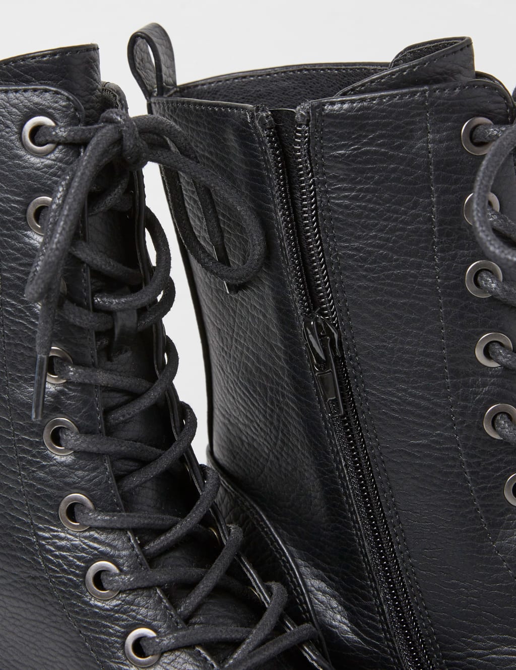 Chunky Lace Up Flat Ankle Boots image 4