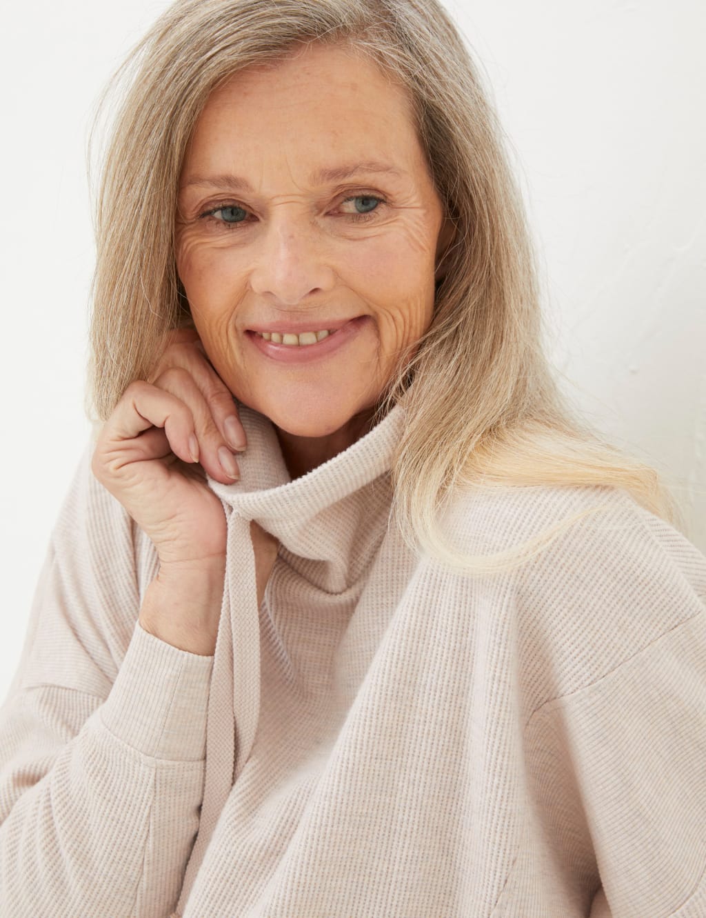 Waffle Funnel Neck Pyjama Top image 4