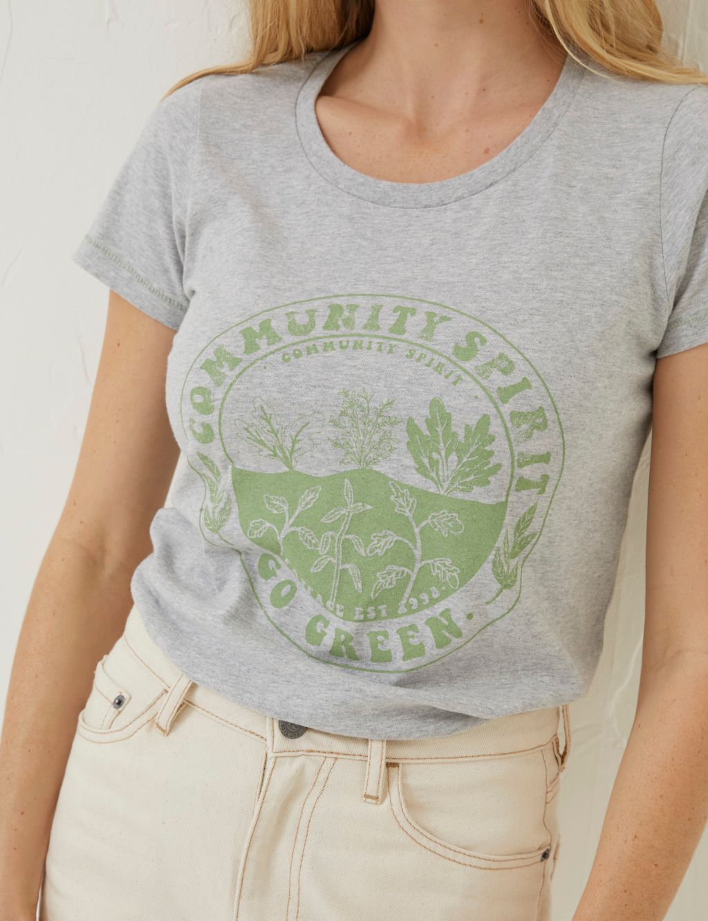 Pure Cotton Community Spirit Slogan T-Shirt image 4