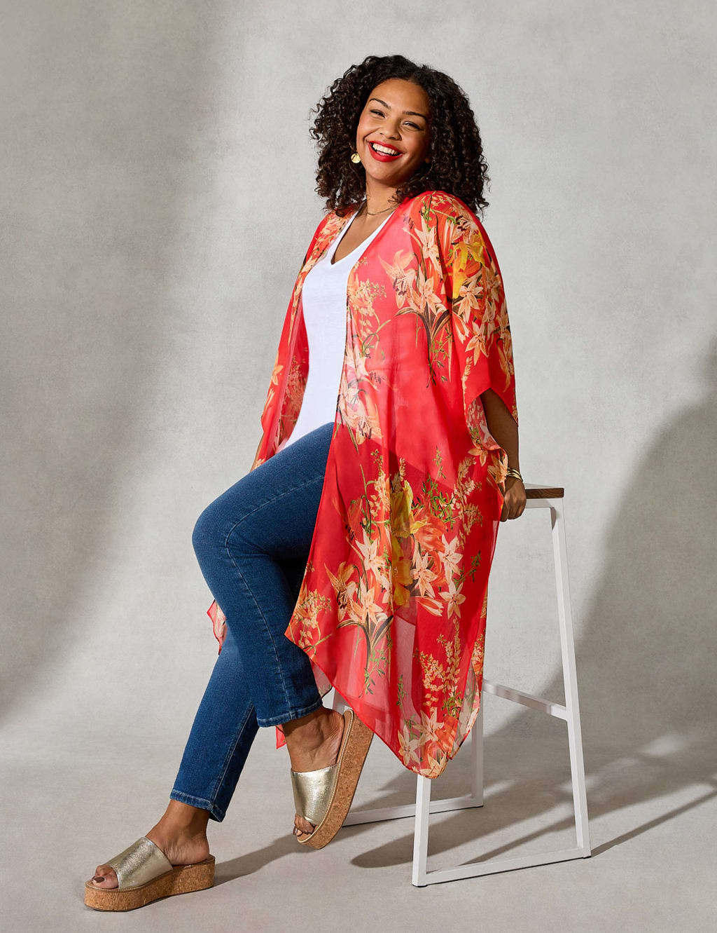 Chiffon Floral Kimono image 3