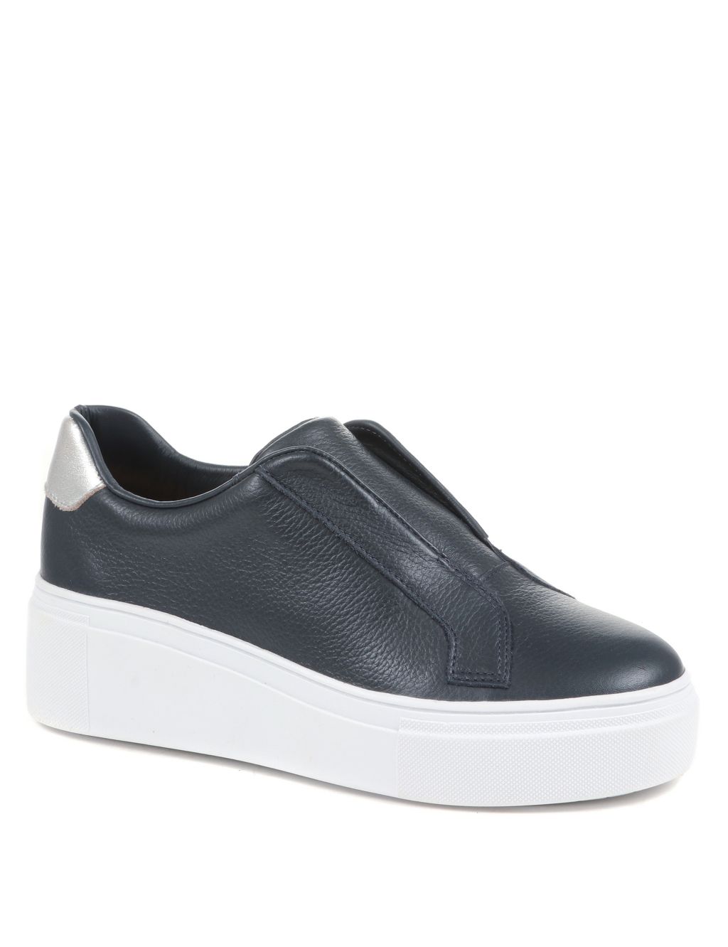 Leather Slip On Trainers image 2