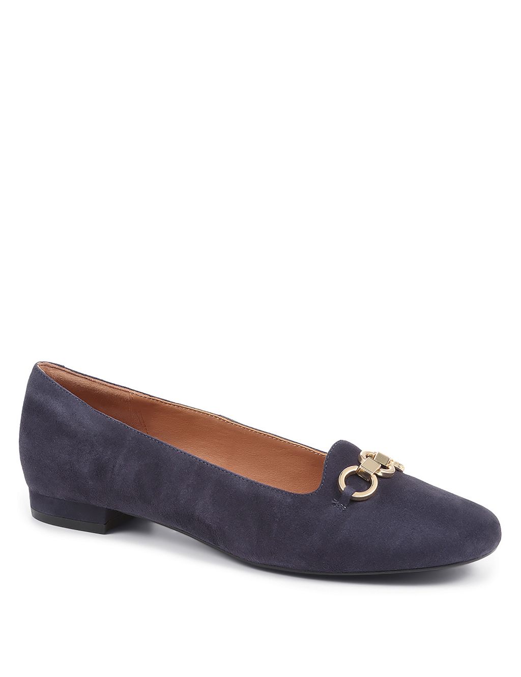 Suede Buckle Flat Loafers image 2