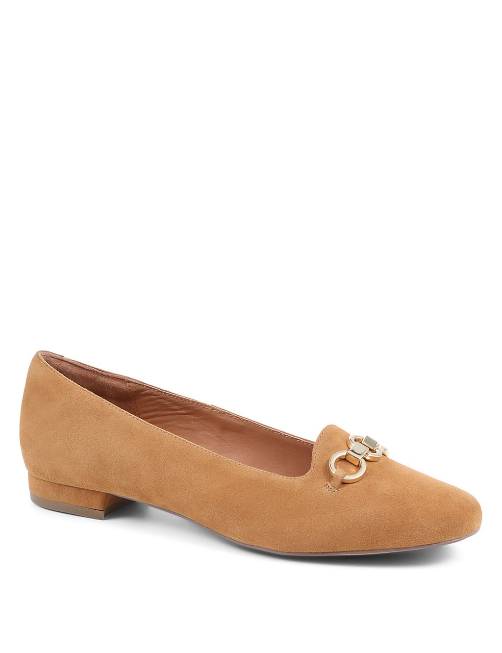 Suede Buckle Flat Loafers image 2