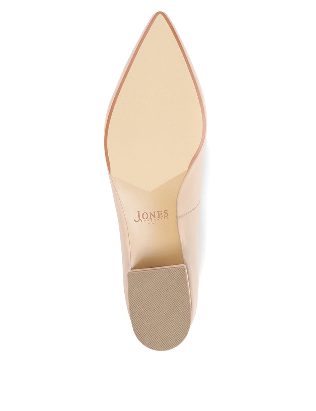 Leather Block Heel Pointed Court Shoes image 6