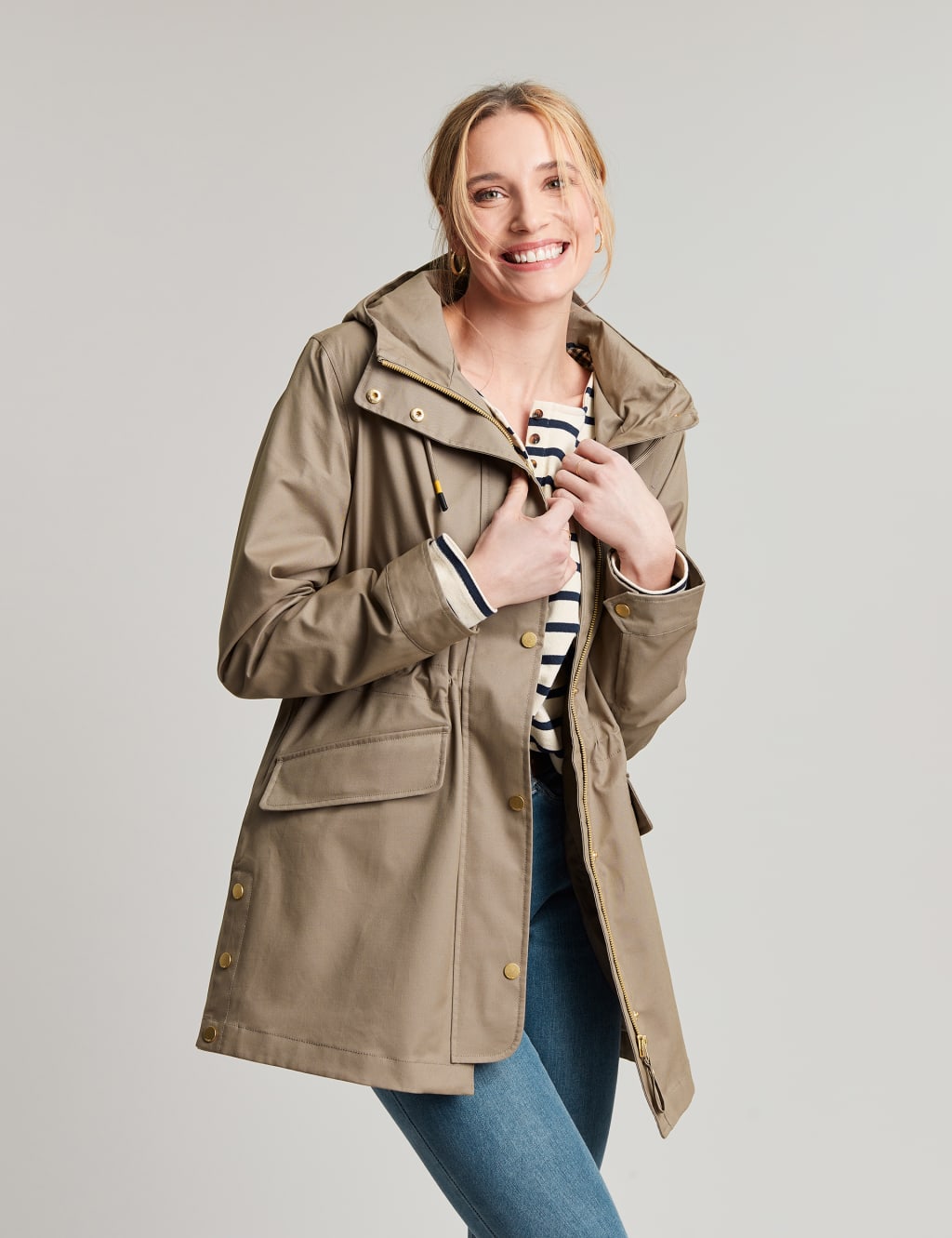 Pure Cotton Waterproof Hooded Raincoat image 1