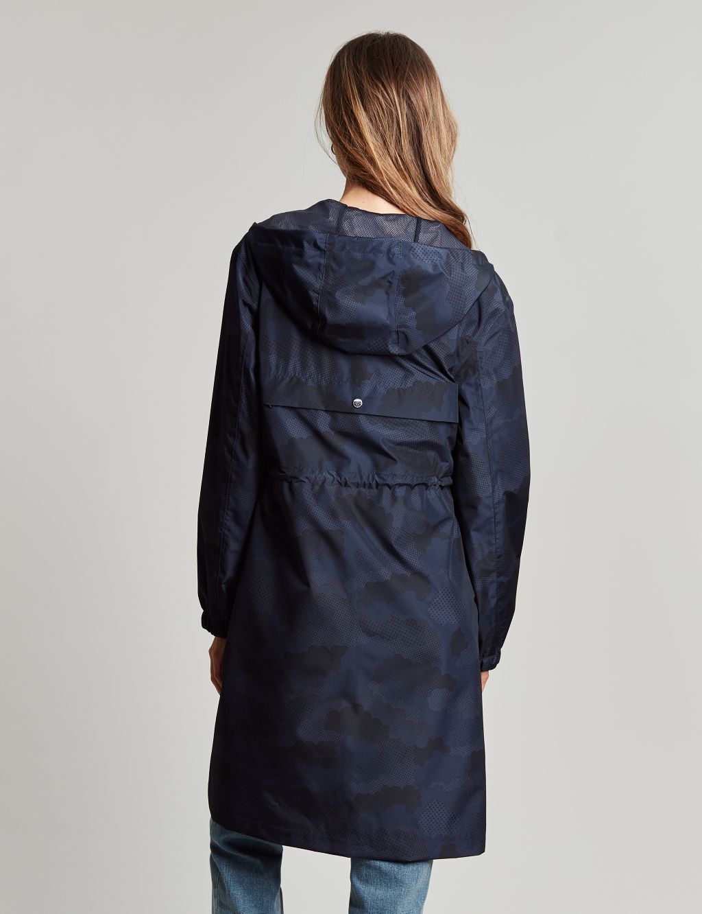 Waterproof Printed Hooded Longline Raincoat image 6