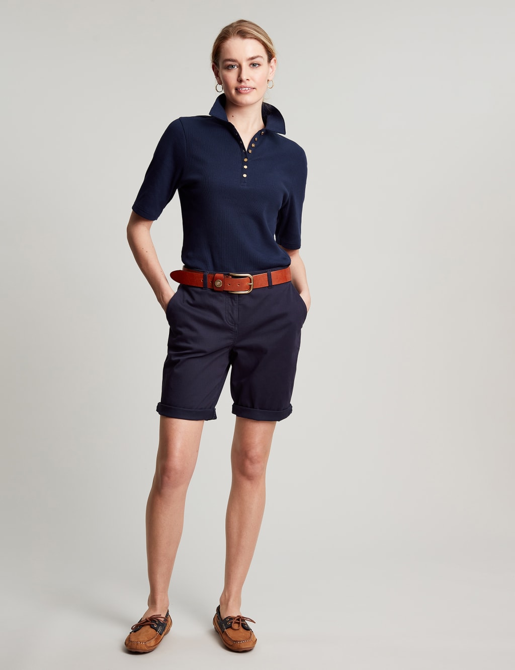 Cotton Rich Knee Length Chino Shorts image 1