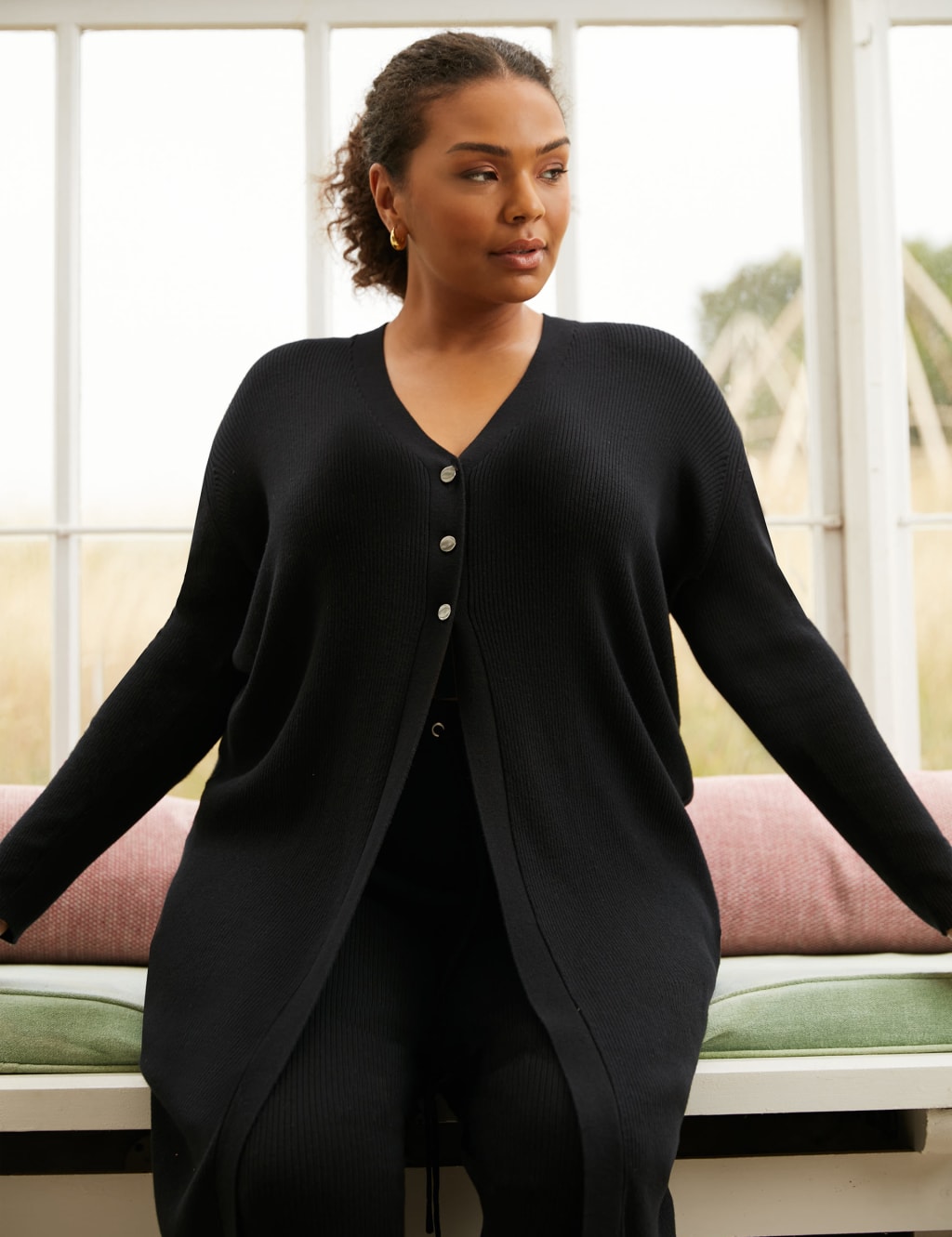 Plus Size Relaxed Cardigan Sweater (tunic length) rts – Pretty Please  Leggings