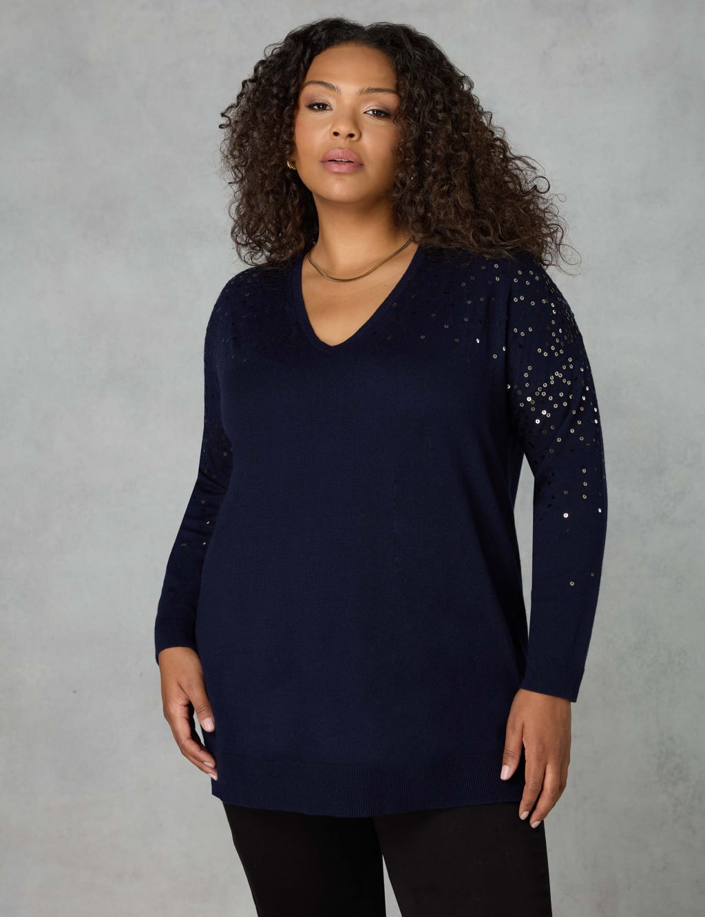 Plus size sequin jumpers clearance