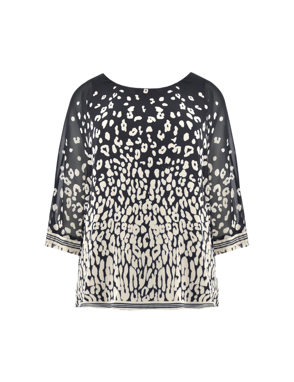 Animal Print Round Neck Oversized Top image 2