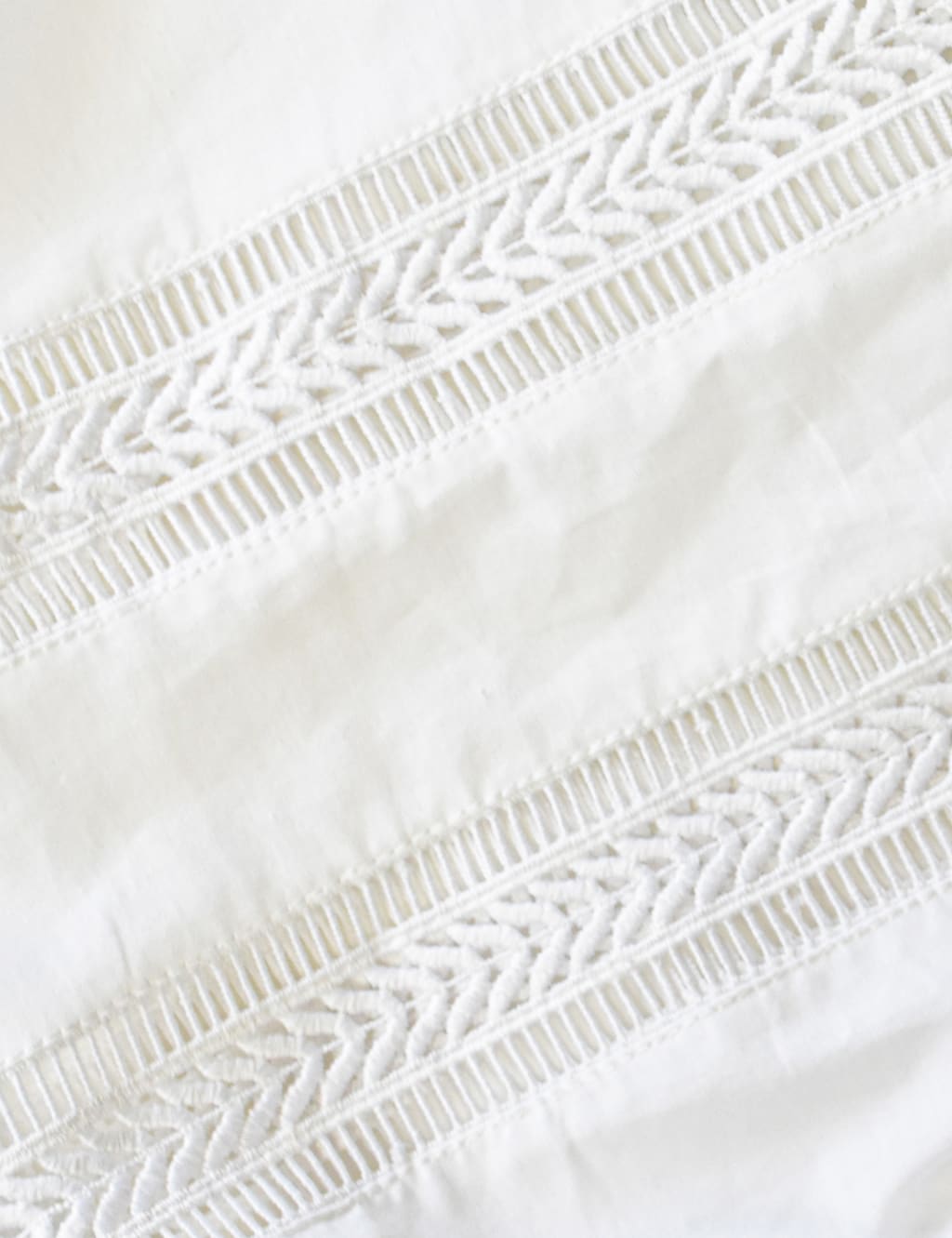Pure Cotton Collared Lace Insert Shirt image 5
