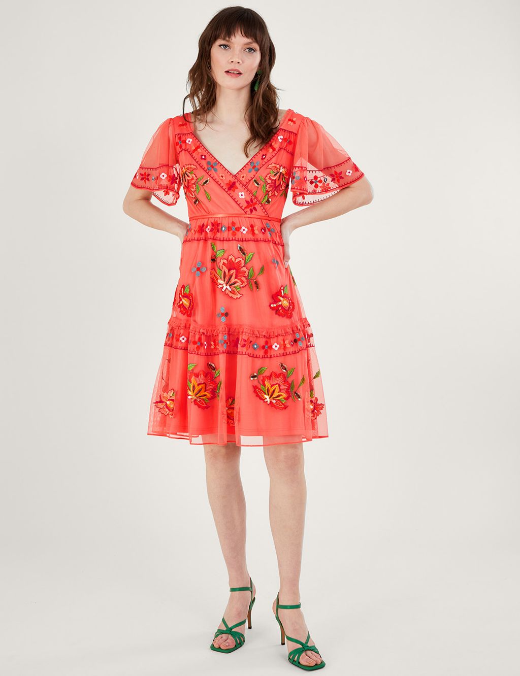 Ana Embroidered Tiered Dress image 1