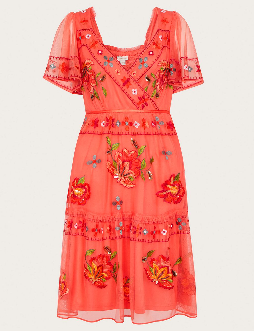 Ana Embroidered Tiered Dress image 2