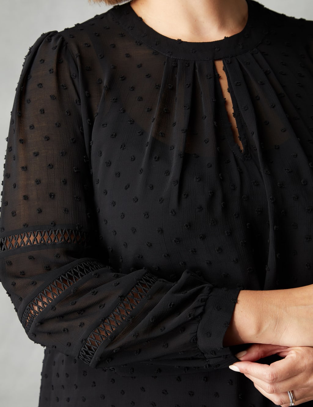 Textured High Neck Blouse image 3