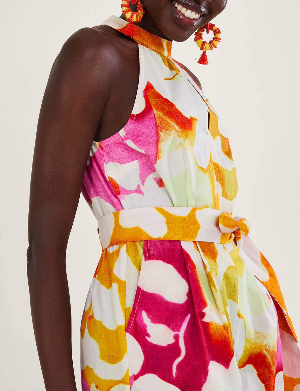 Pure Cotton Printed Wide Leg Jumpsuit image 4