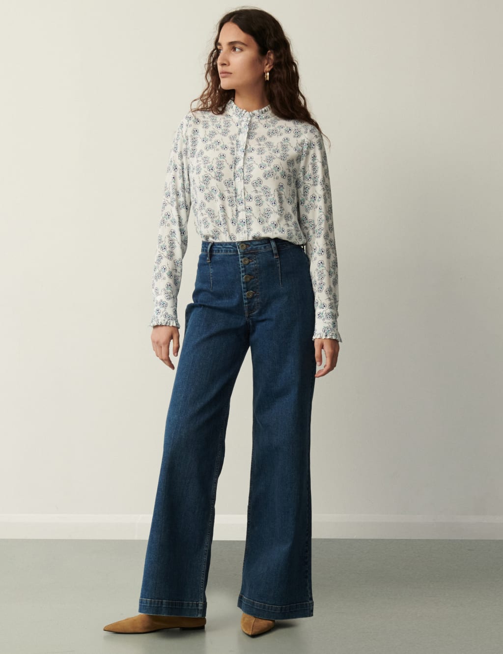 Floral High Neck Blouse image 2