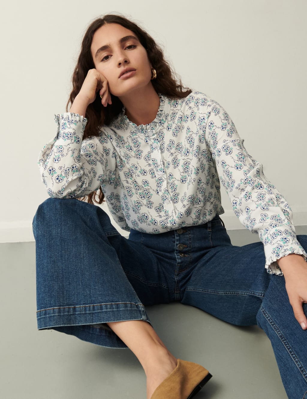Floral High Neck Blouse image 4
