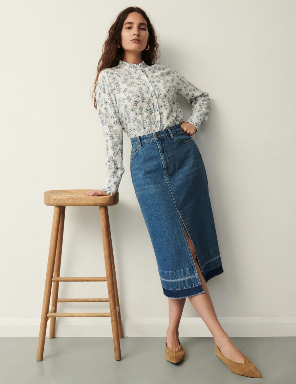 Floral High Neck Blouse image 7