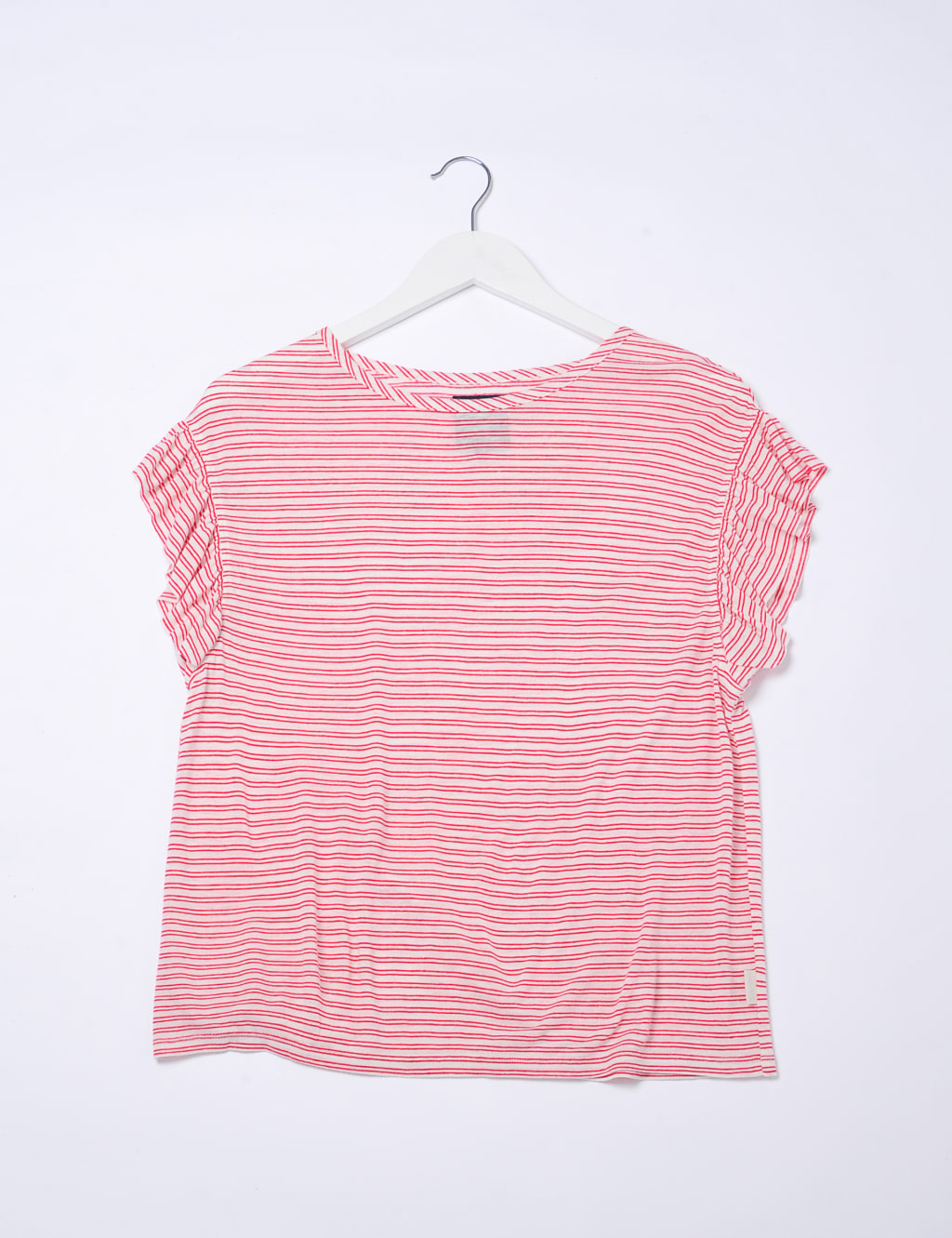 Jersey Striped Ruffle Top image 2