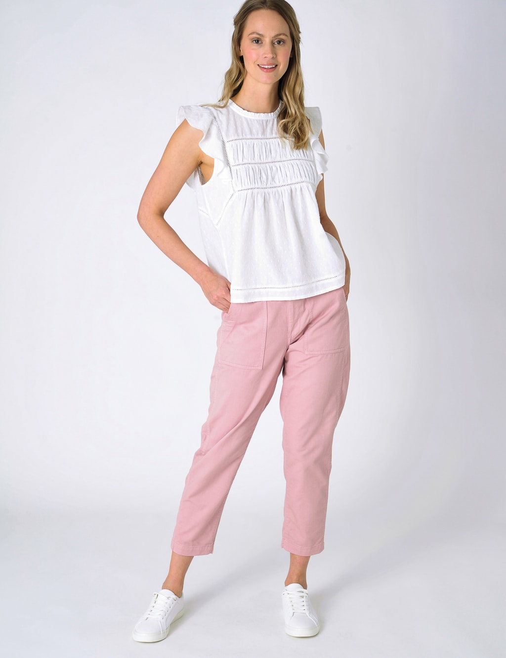 Pure Cotton Textured Frill Detail Vest image 5