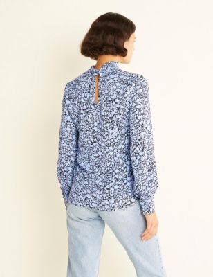 M&S Albaray Womens Floral High Neck Top