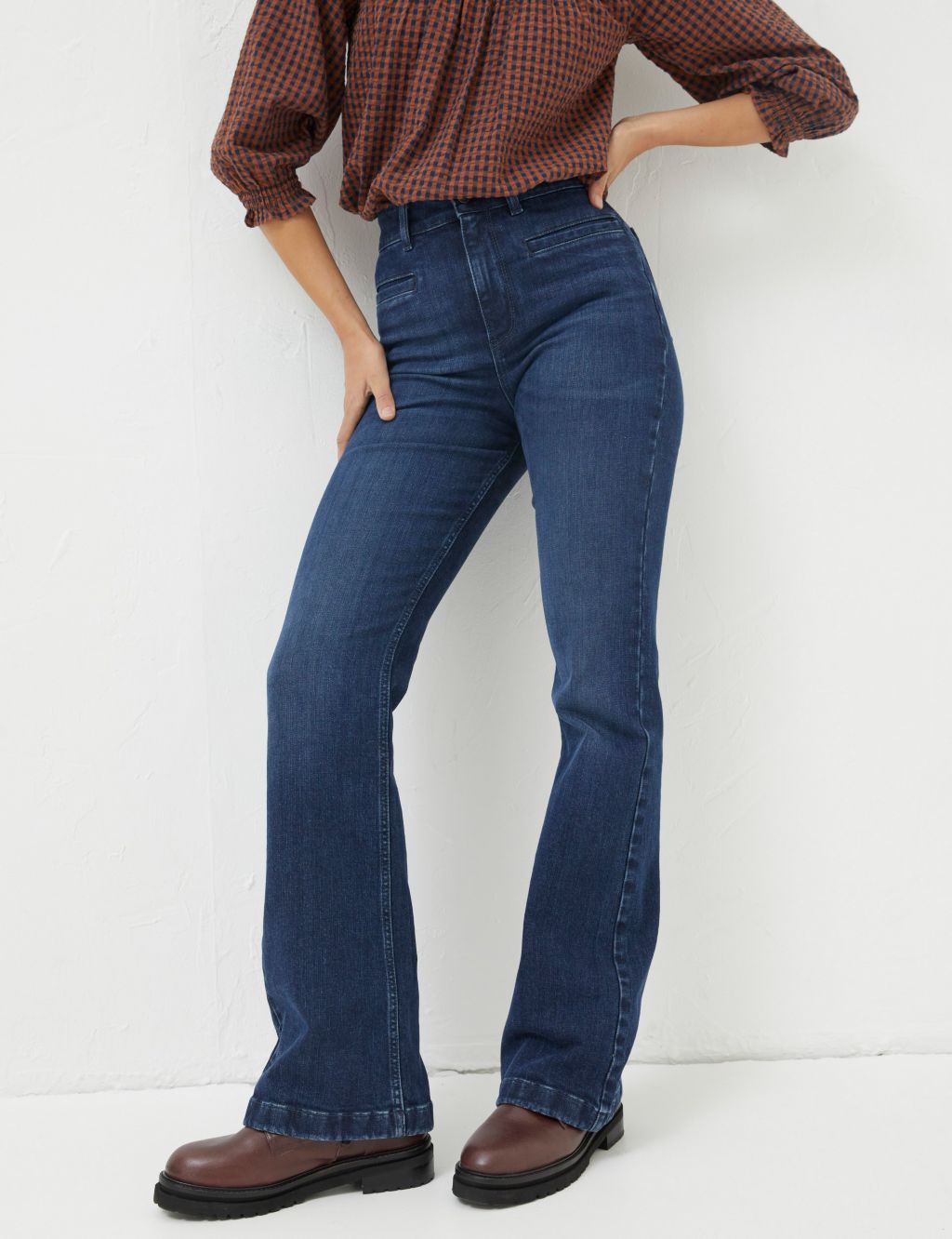 Mid Rise Flared Jeans image 3