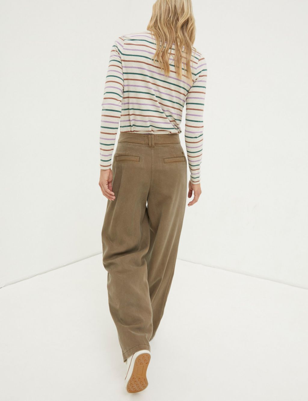 Pure Lyocell™ Pleat Front Wide Leg Trousers image 4