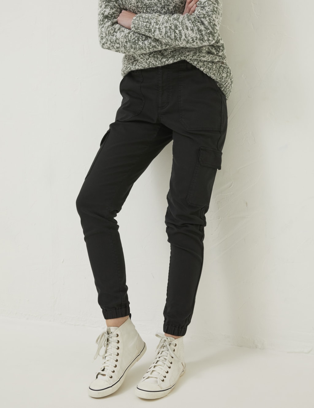 Cotton Rich Cargo Cuffed Trousers image 3