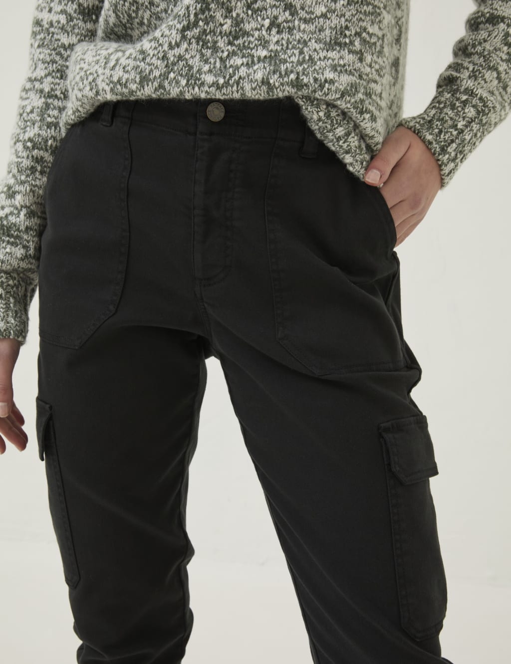 Cotton Rich Cargo Cuffed Trousers image 5