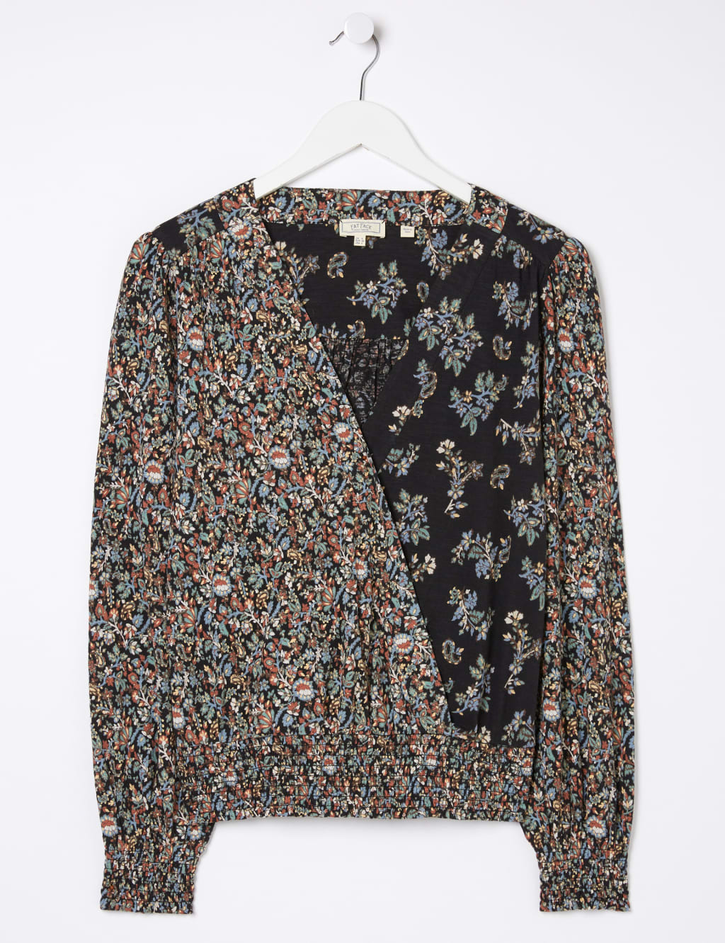 Pure Cotton Floral Wrap Top image 2