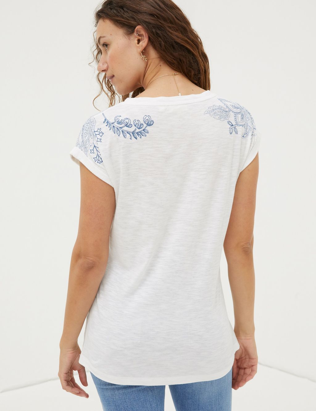 Cotton Modal Blend Floral T-Shirt image 3