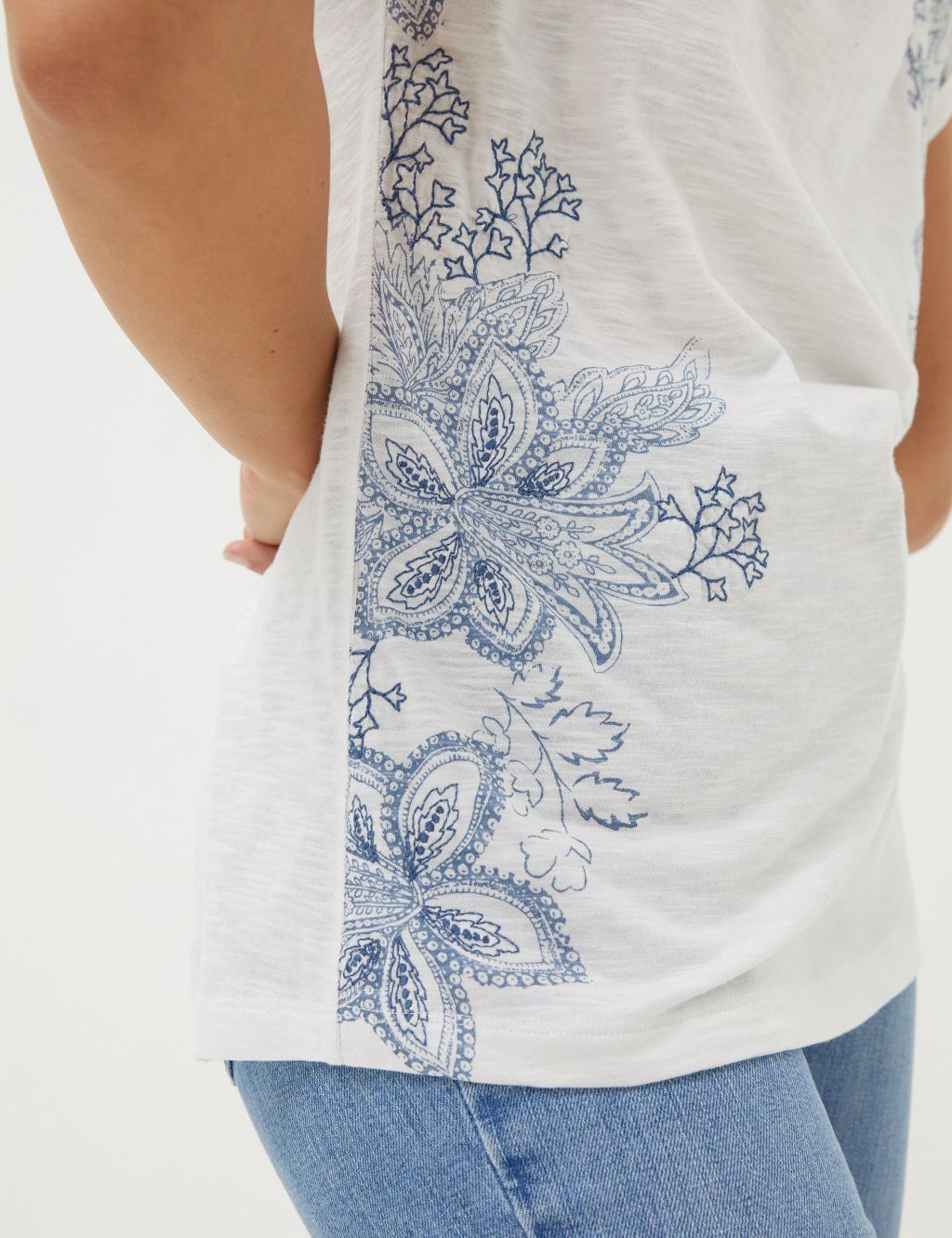 Cotton Modal Blend Floral T-Shirt image 5