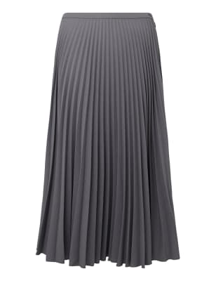 m&s leather pleated skirt