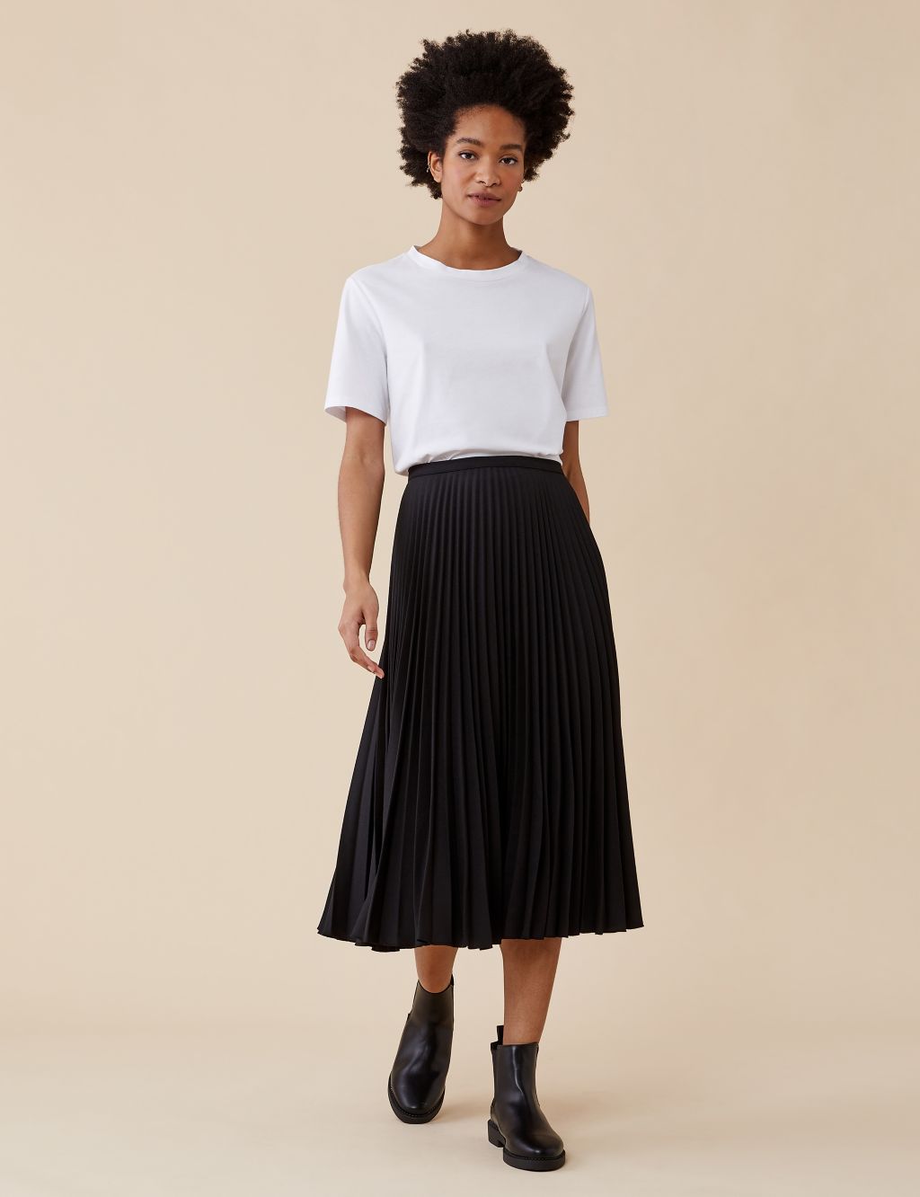 Pleated Midi Skirt image 1