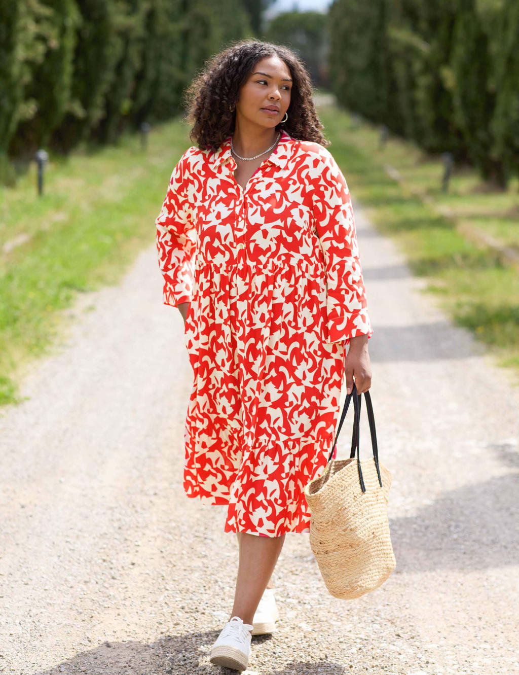Topshop red printed deals smock dress