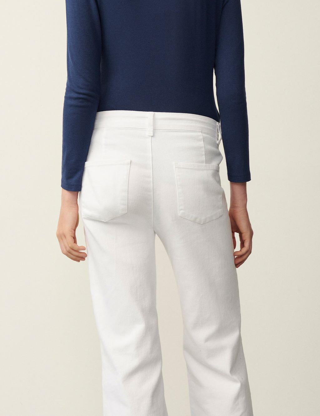 High Waisted Flared Jeans image 4