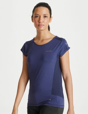 Craghoppers Womens Scoop Neck T-Shirt - 6 - Blue, Blue