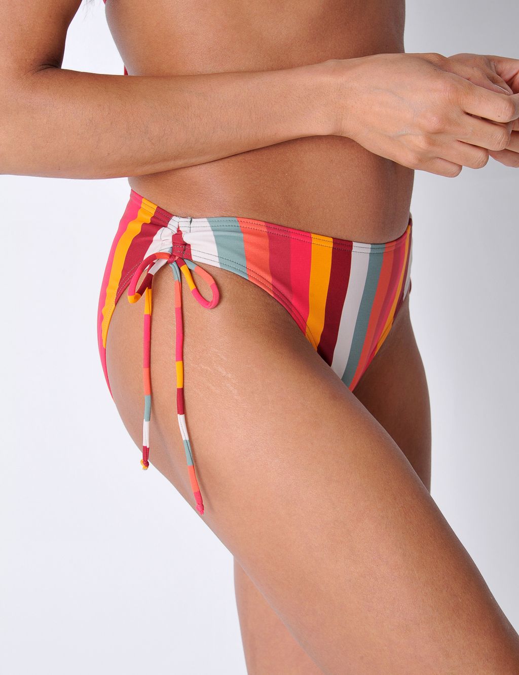 Striped Tie Side Bikini Bottoms
