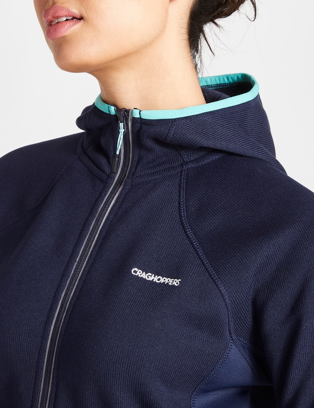 Funnel Neck Zip Up Hoodie image 3
