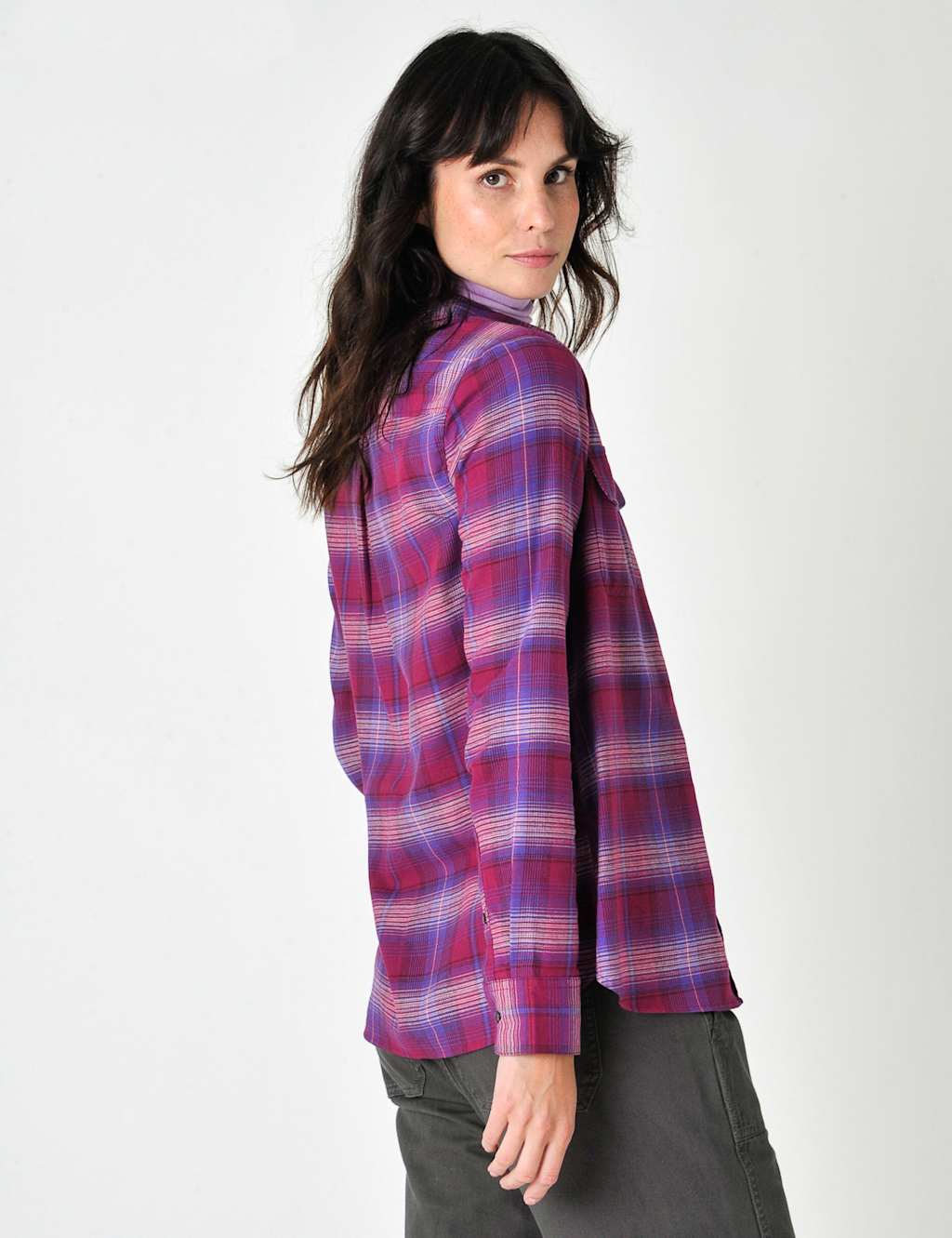 Brushed Pure Cotton Checked Collared Shirt image 3