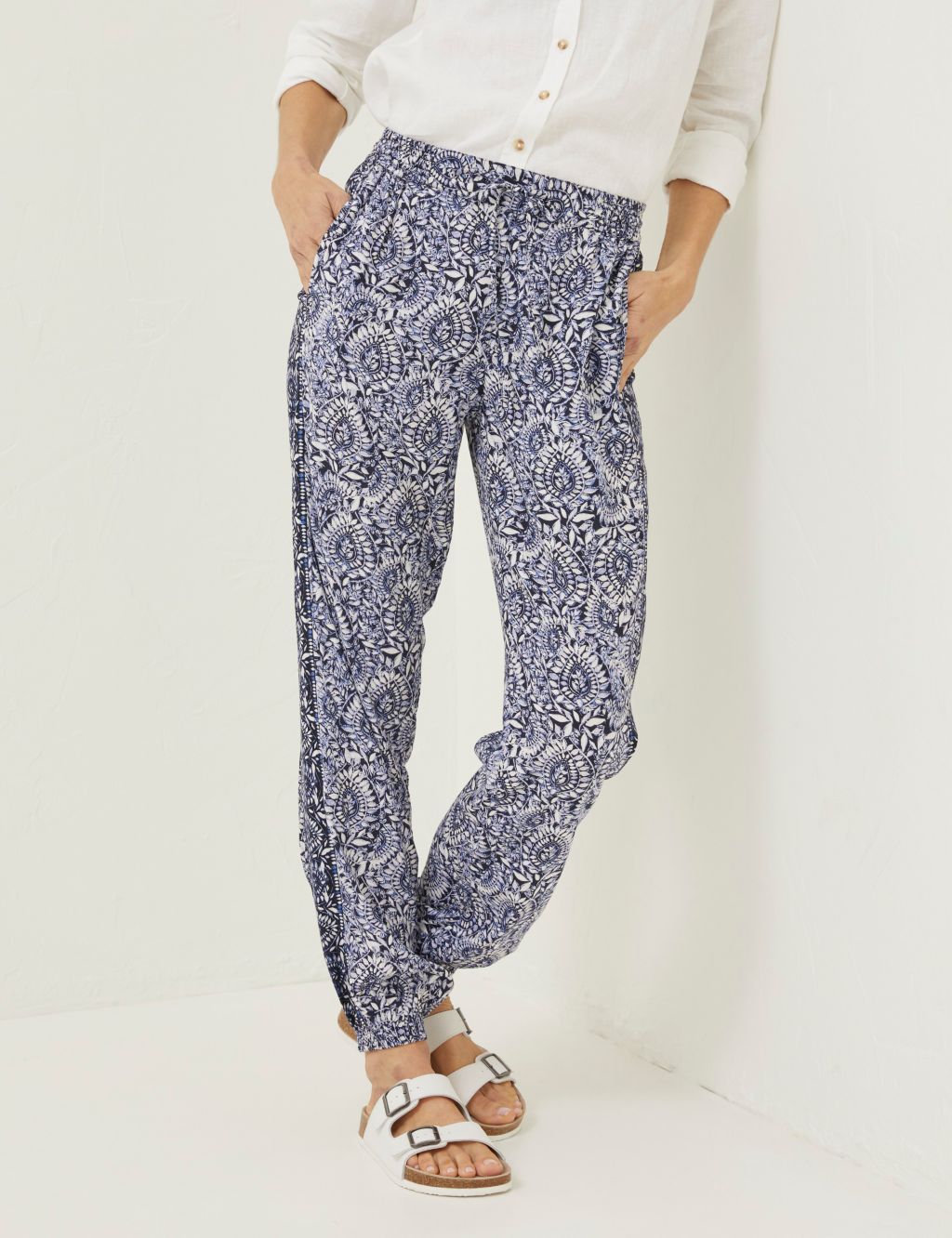 Floral Pull On Cuffed Joggers image 2