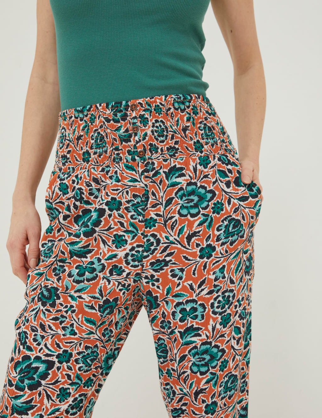 Floral Pull On Cuffed Joggers image 3