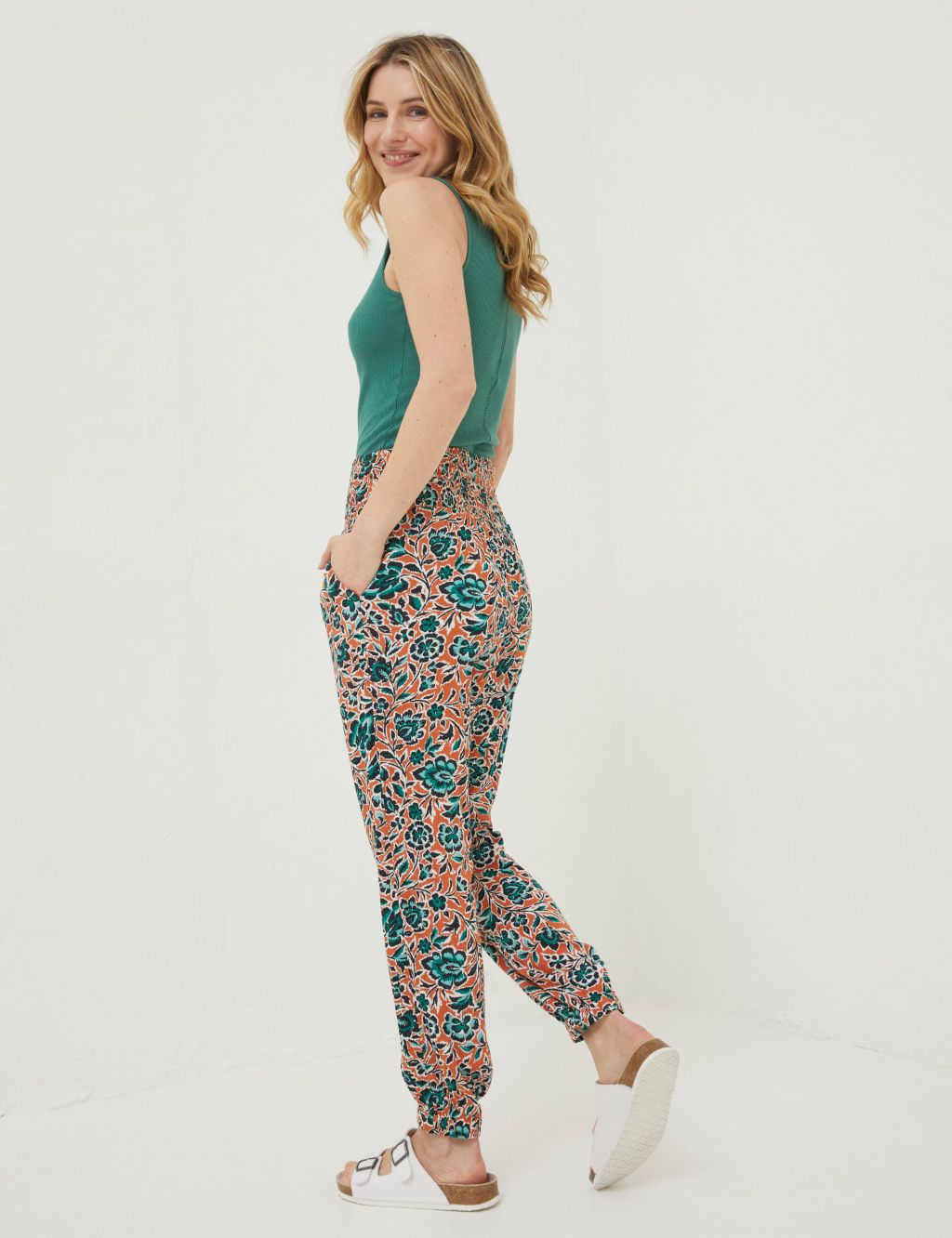 Floral Pull On Cuffed Joggers image 3