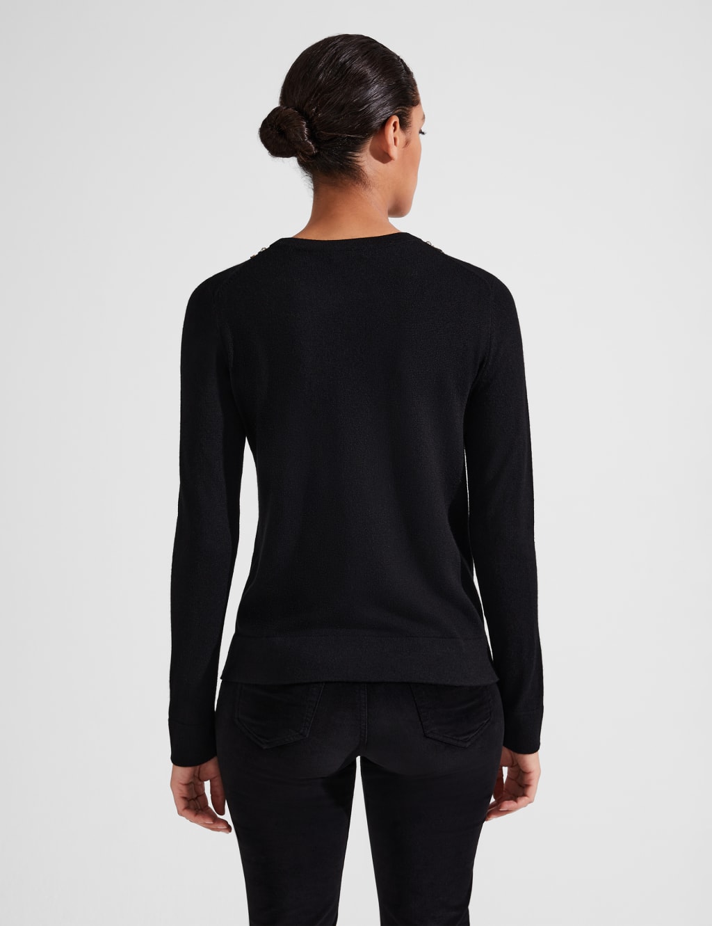 Wool Blend Embellished Crew Neck Jumper image 5