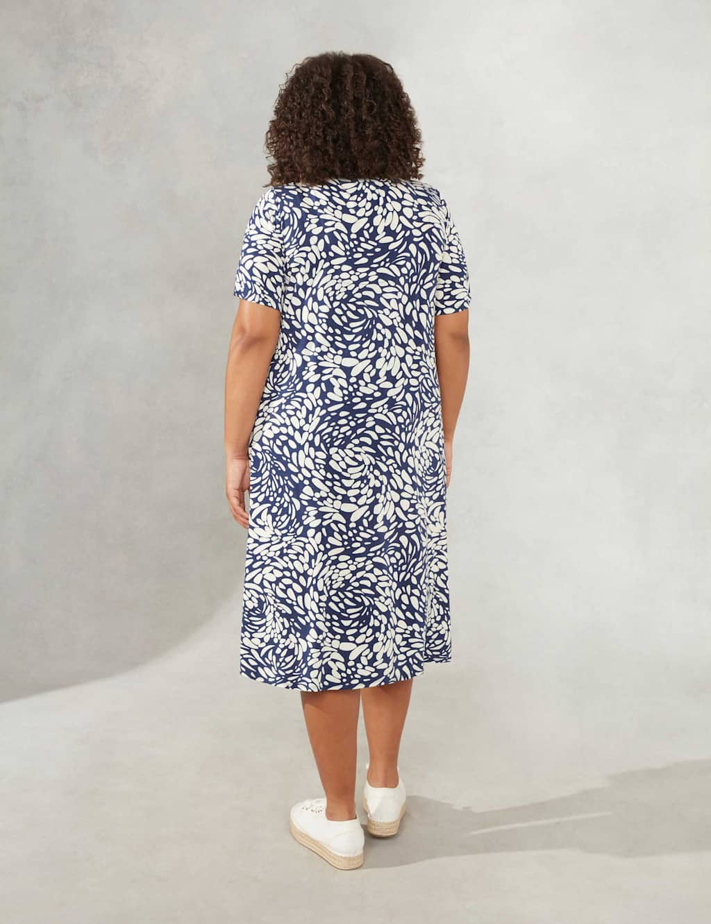 Jersey Printed V-Neck Shirt Dress image 3