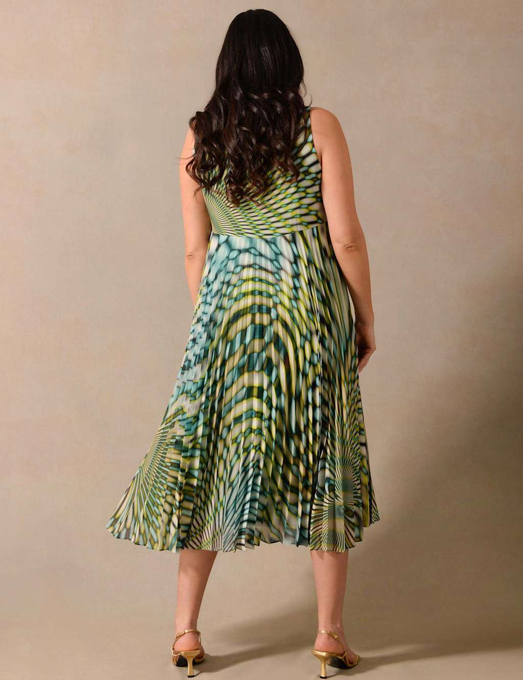 Chiffon Printed V-Neck Midaxi Tea Dress image 6